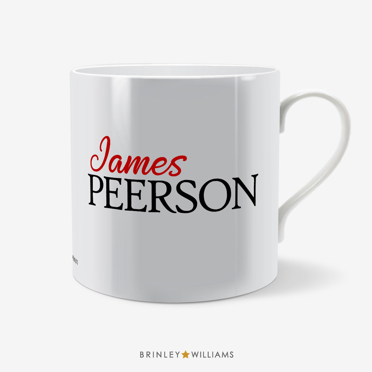 Stylish Personalised Mug - Red