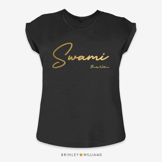 Swami Rolled Sleeve T-shirt - Black