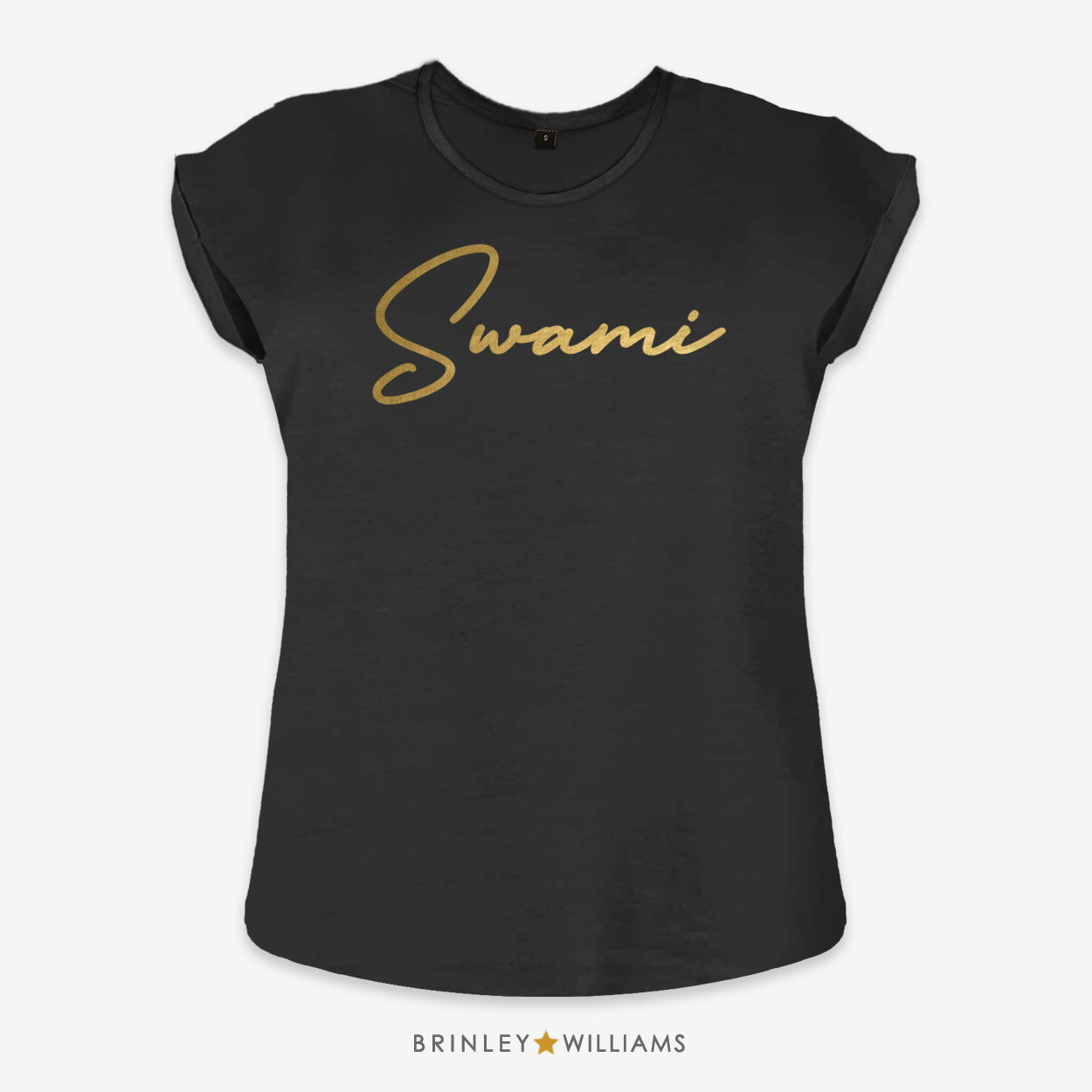 Swami Rolled Sleeve T-shirt - Black