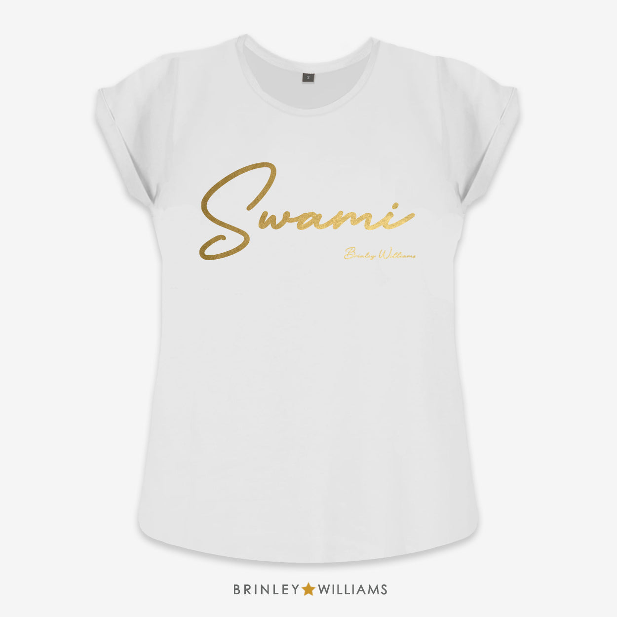 Swami Rolled Sleeve T-shirt - White