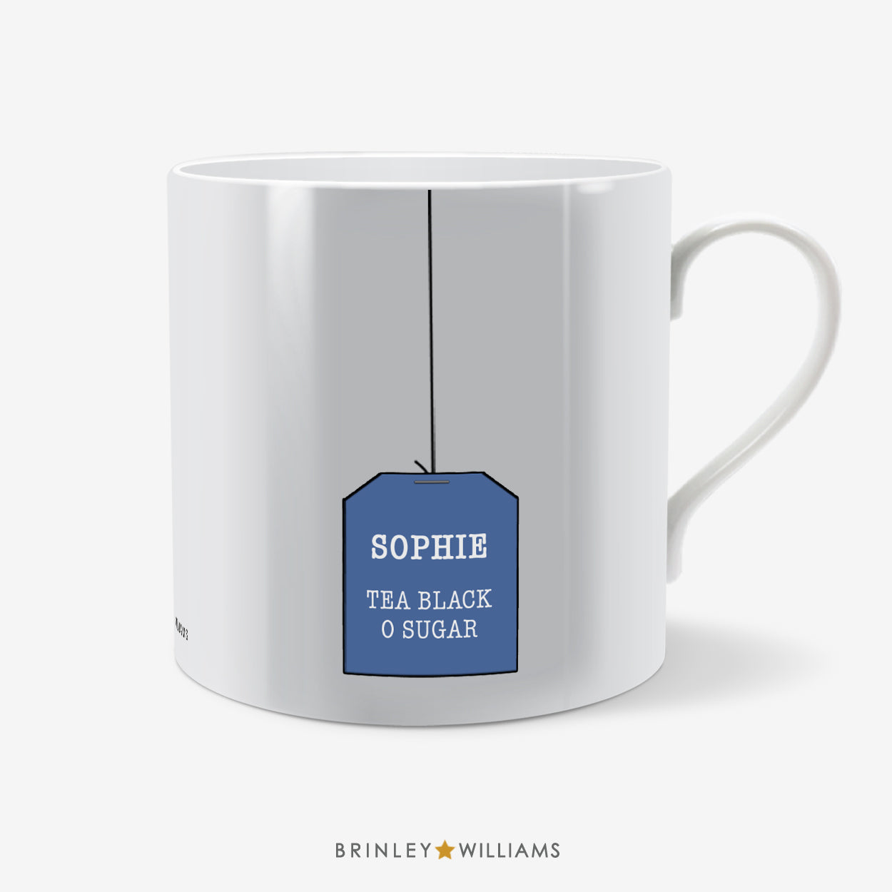 Tea Bag Personalised Mug - Blue