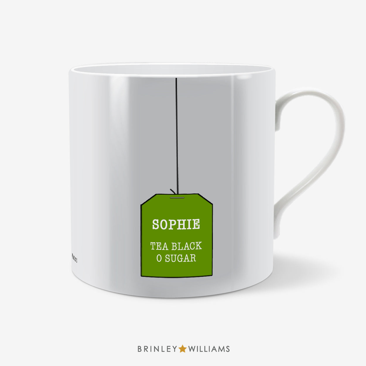 Tea Bag Personalised Mug - Green