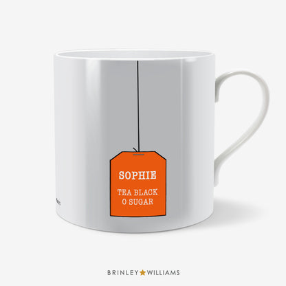 Tea Bag Personalised Mug - Orange