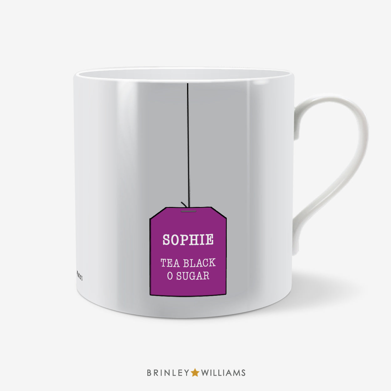 Tea Bag Personalised Mug - Purple