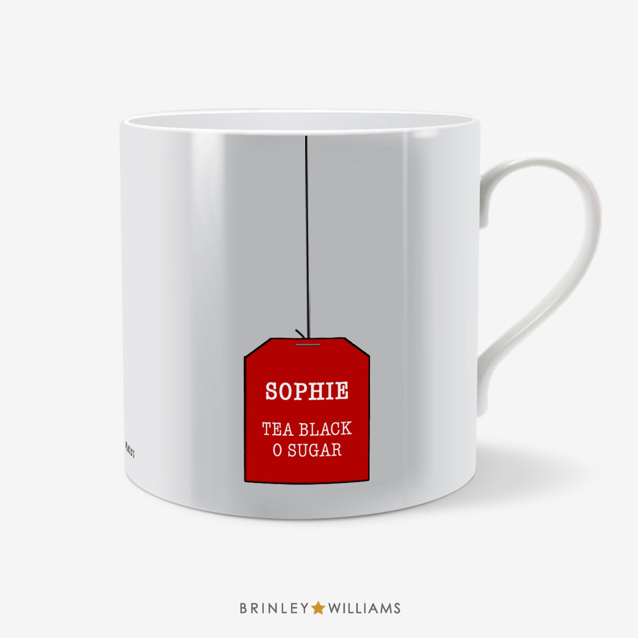 Tea Bag Personalised Mug - Red