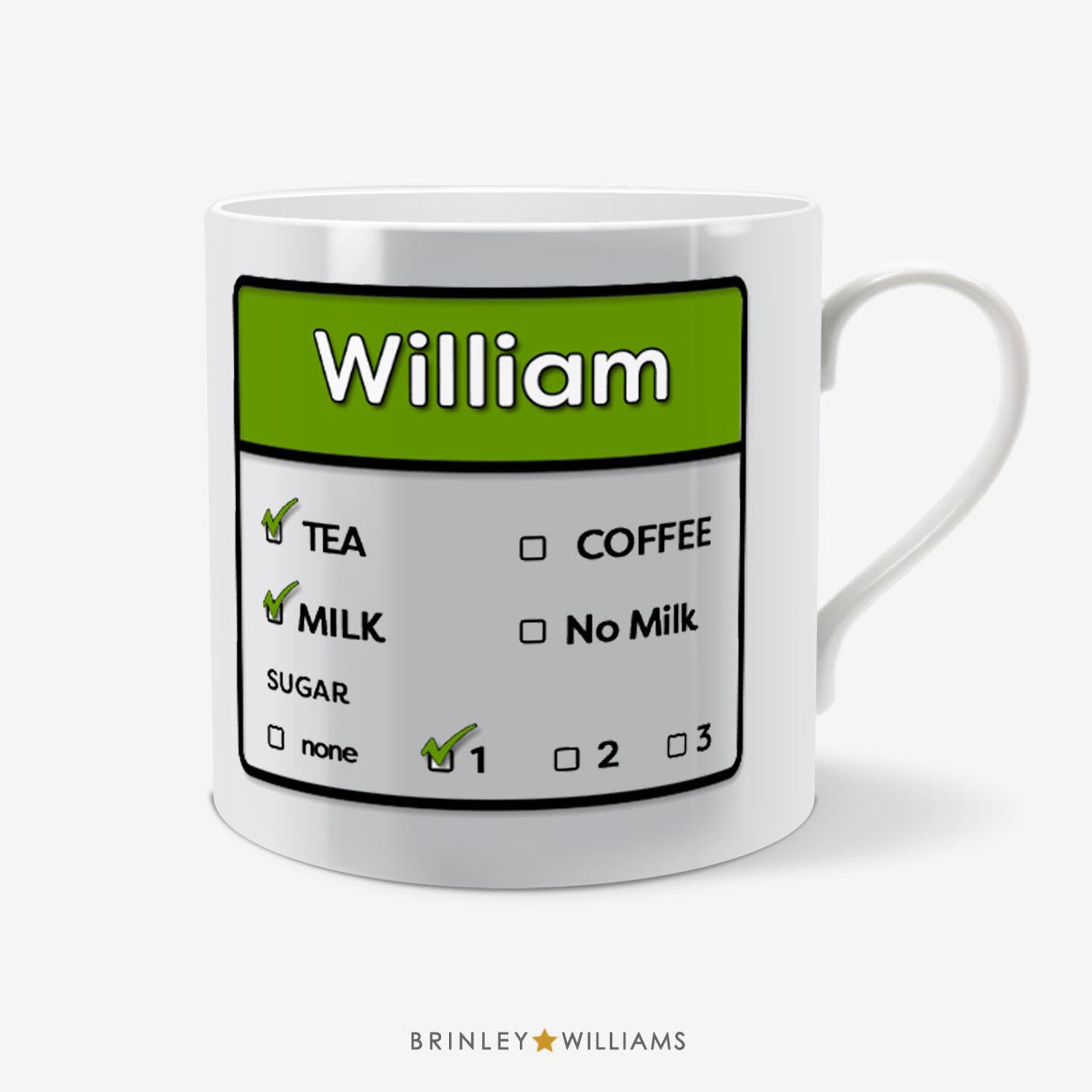 Tea Coffee Personalised Mug - Green