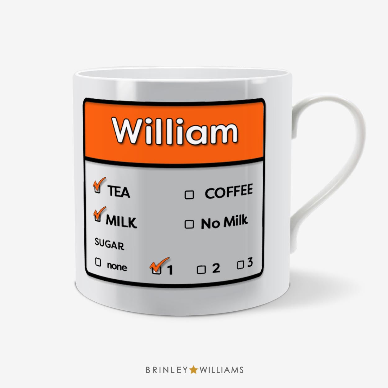 Tea Coffee Personalised Mug - Orange