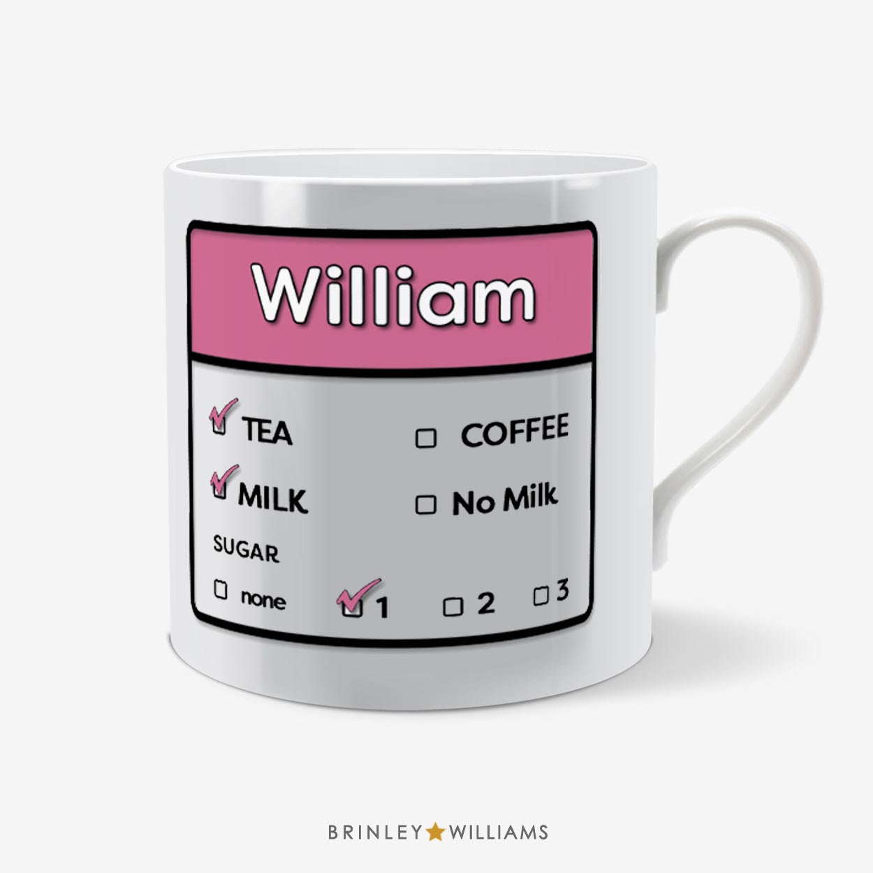Tea Coffee Personalised Mug - Pink