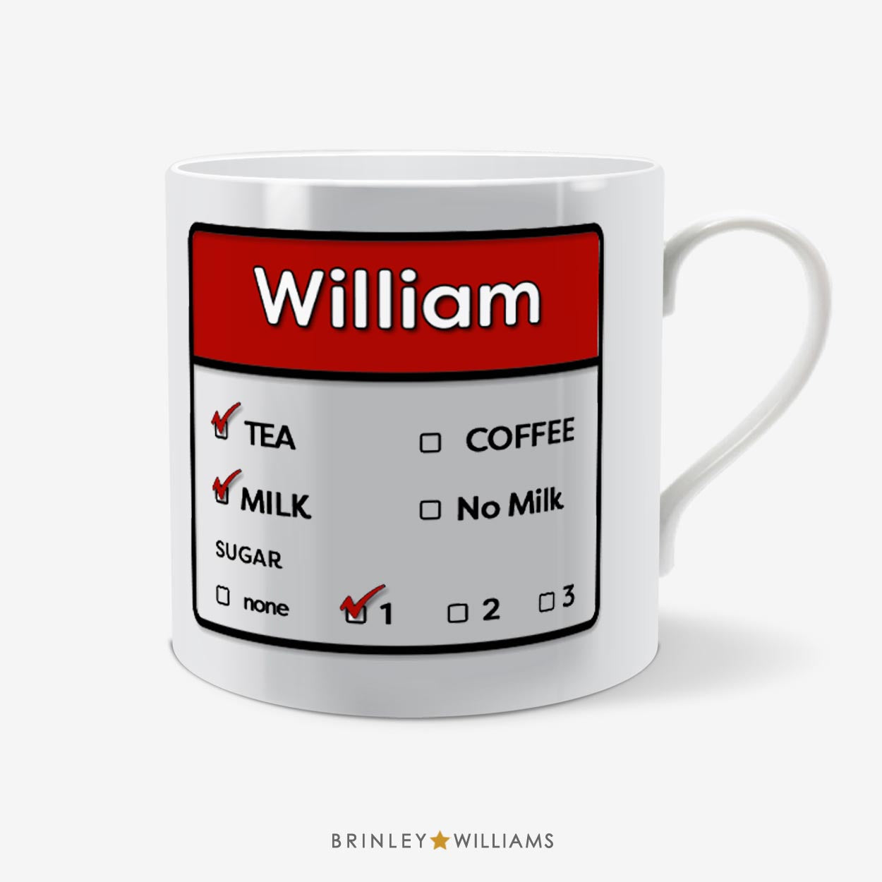 Tea Coffee Personalised Mug - Red