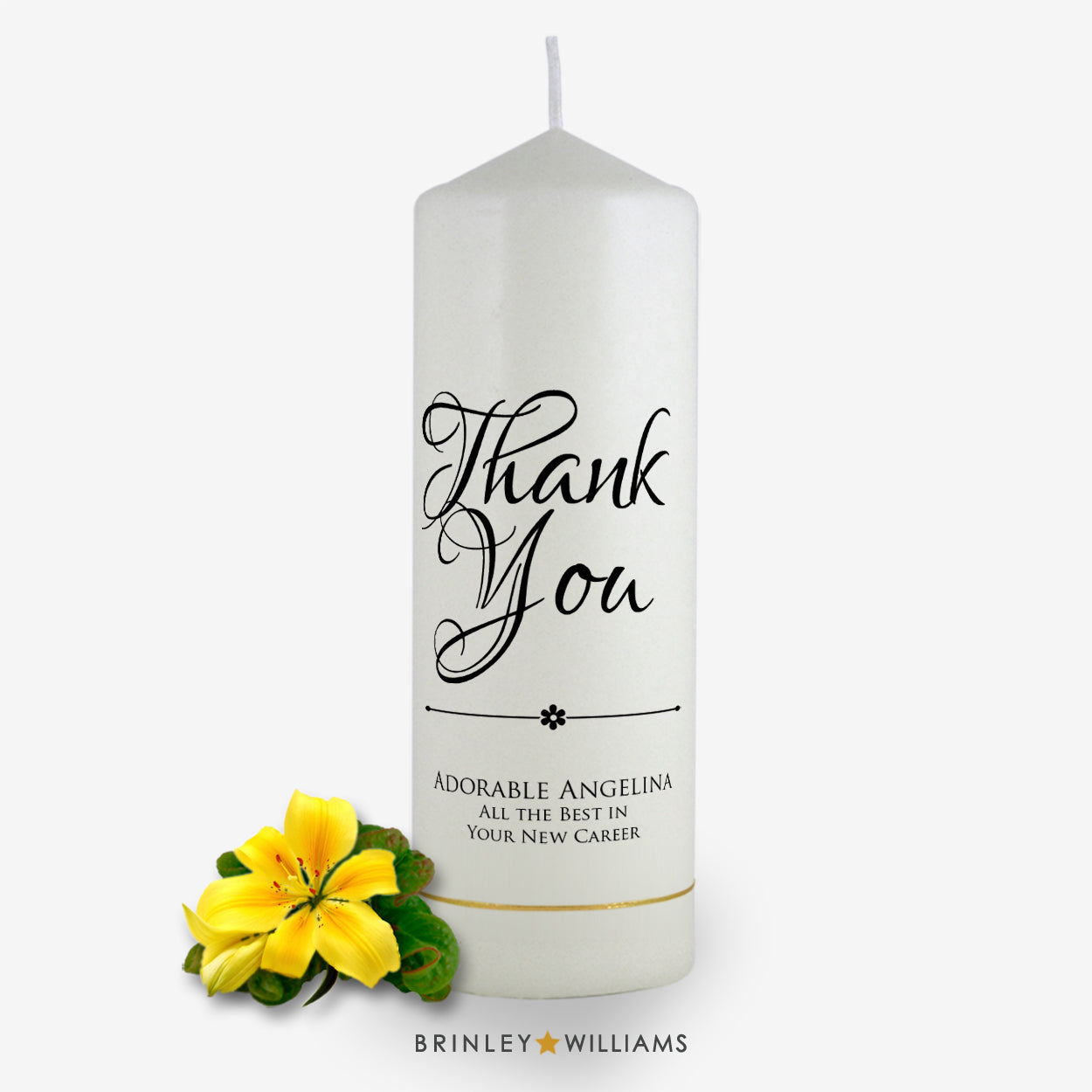 Thank you Personalised Candle - Charcoal