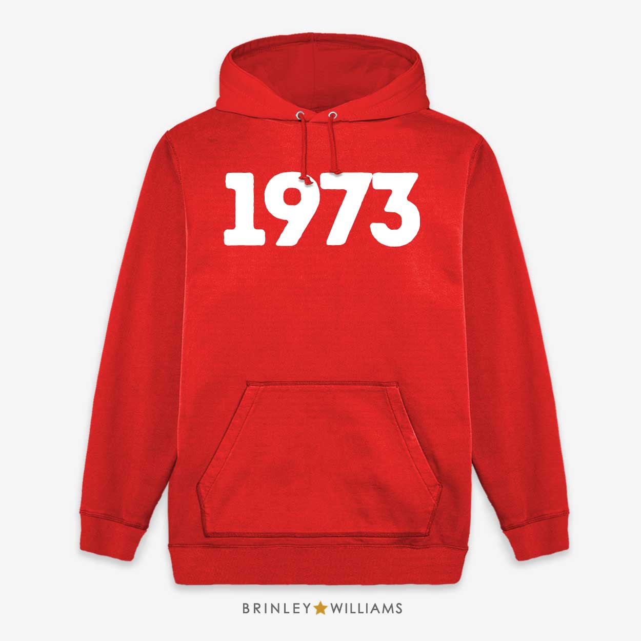 Year Personalised Unisex Hoodie -  Fire Red