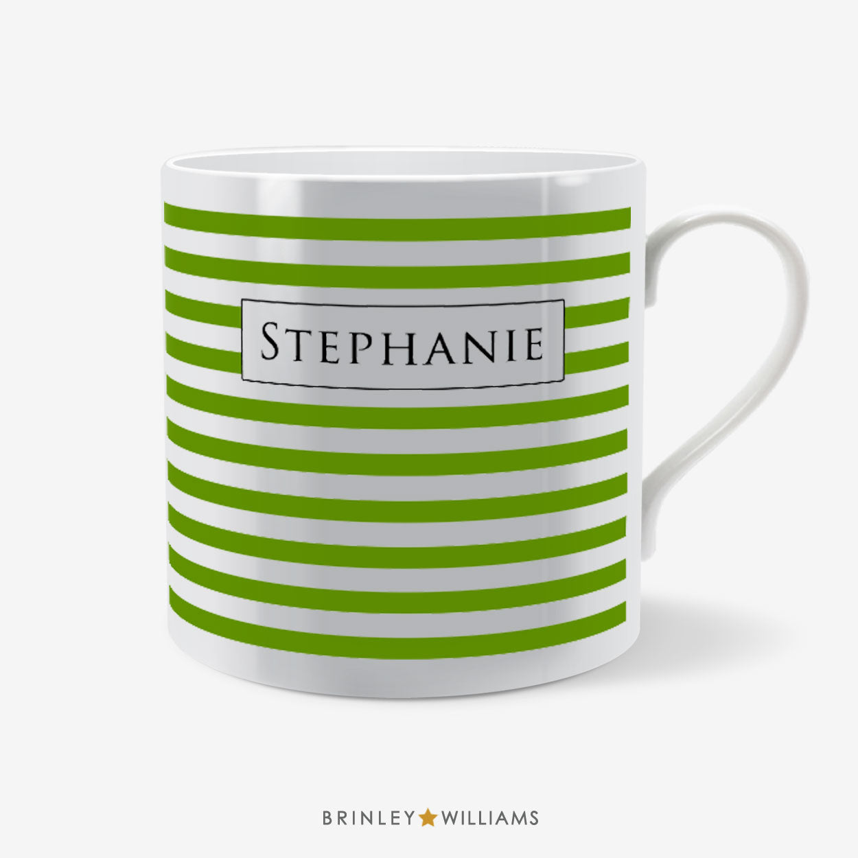 Thin Stripes Mug - Personalsied - Green