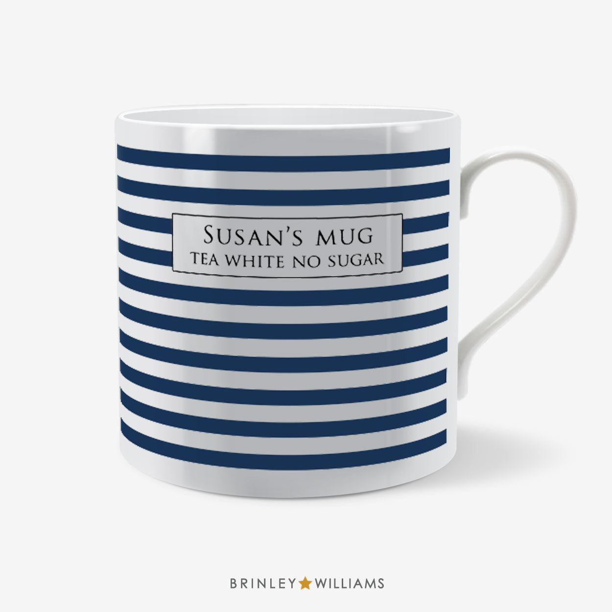 Thin Stripes Mug - Personalsied - Navy