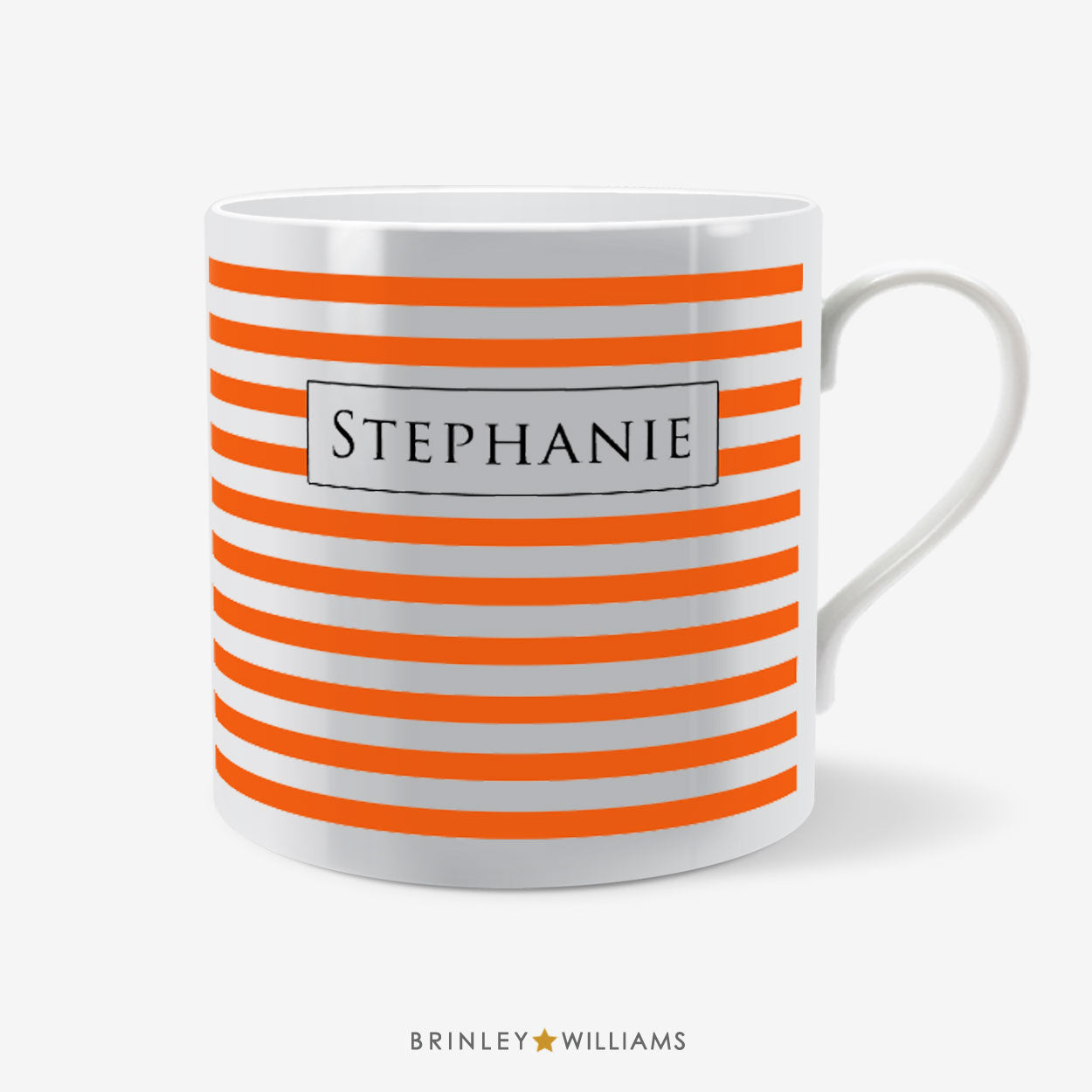 Thin Stripes Mug - Personalsied - Orange