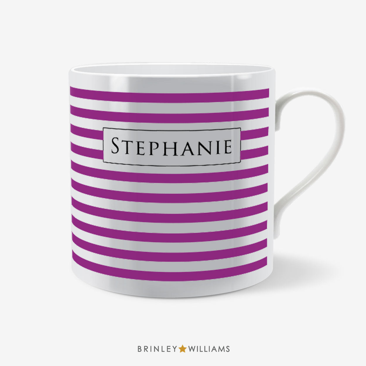 Thin Stripes Mug - Personalsied - Purple