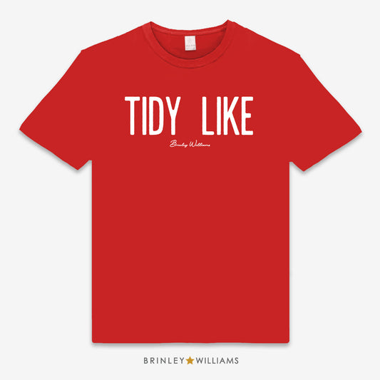 Tidy Like Unisex Kids Welsh T-shirt - Fire red