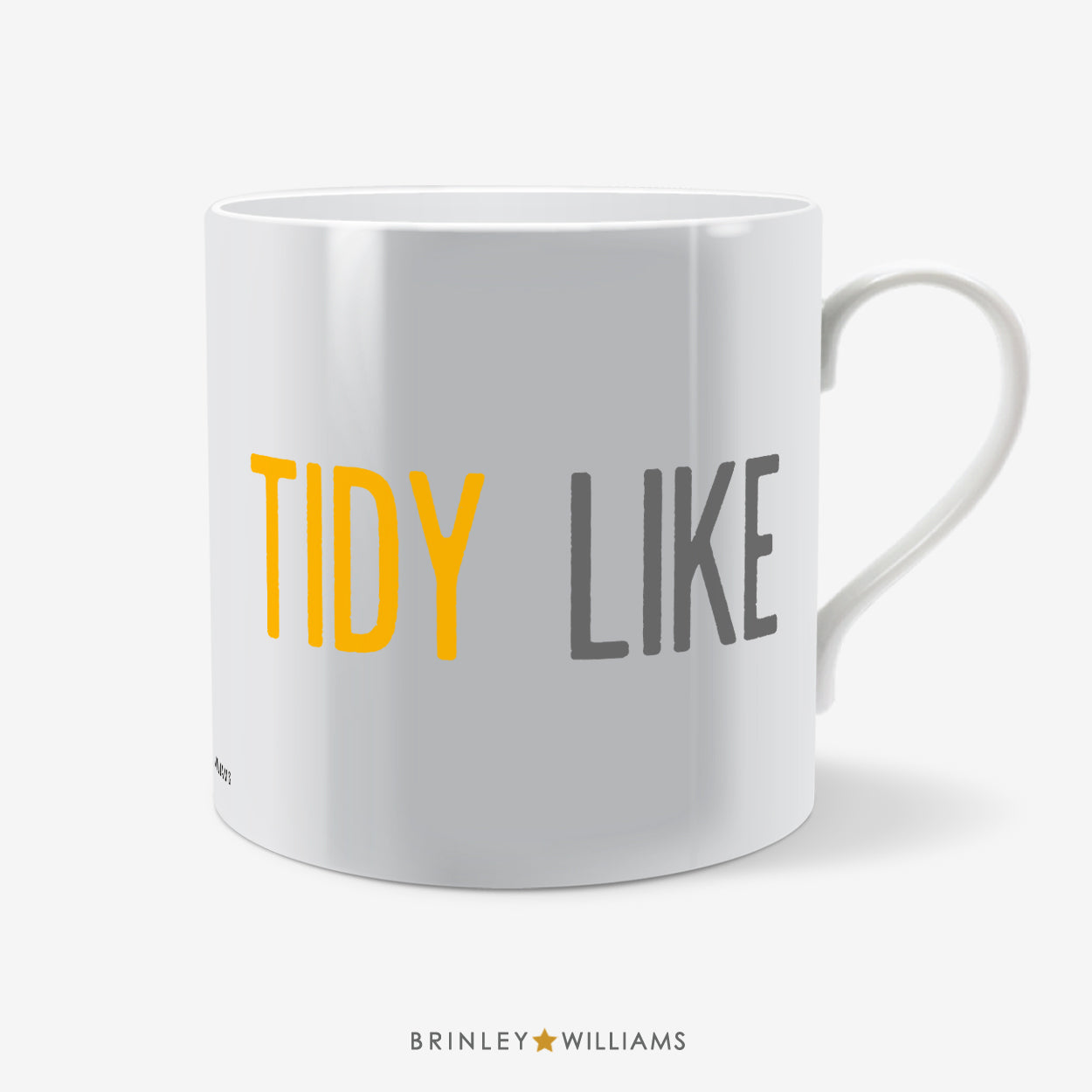 Tidy Like Welsh Mug - Yellow