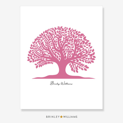 Tree of Life Wall Art Poster - Pink