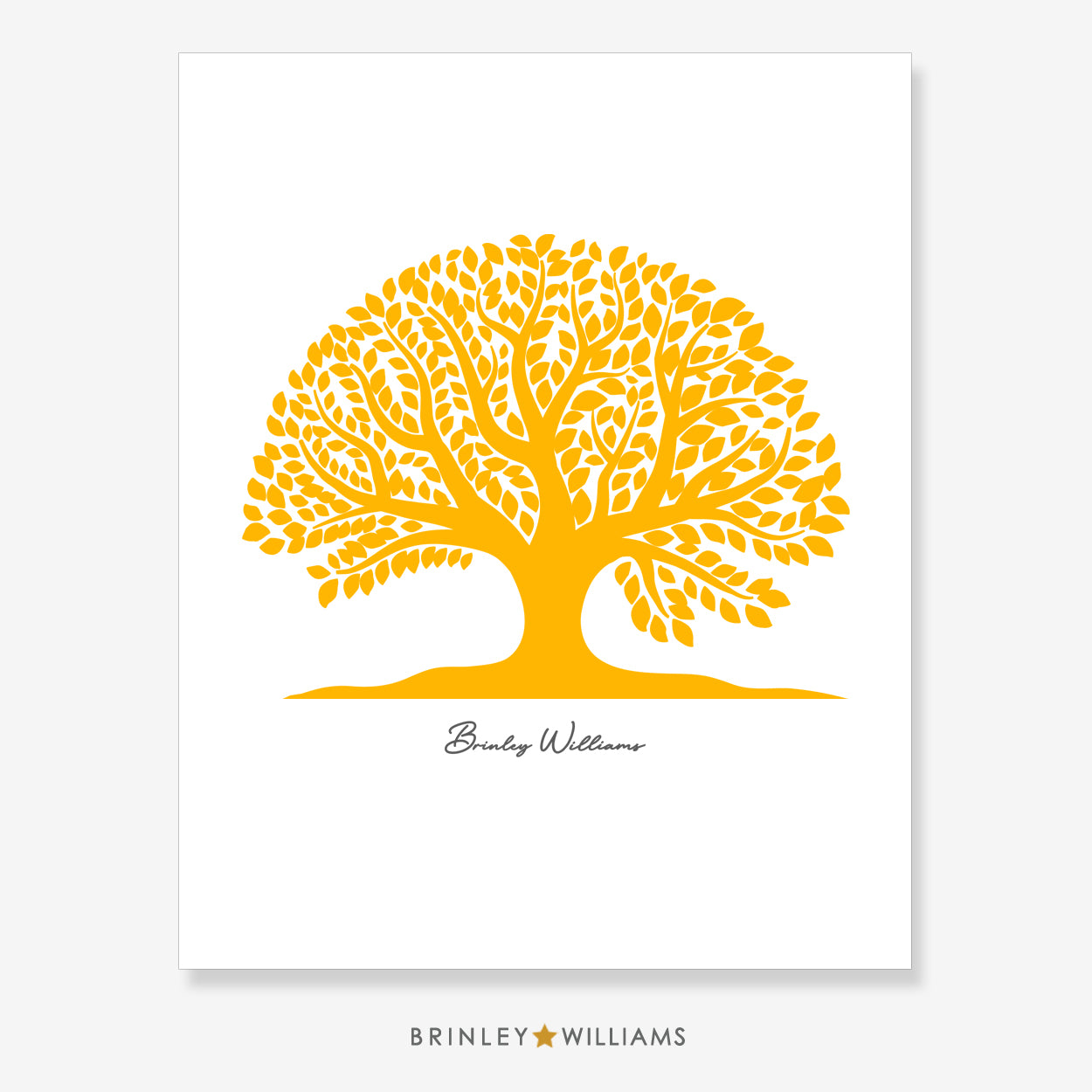Tree of Life Wall Art Poster - Yellow