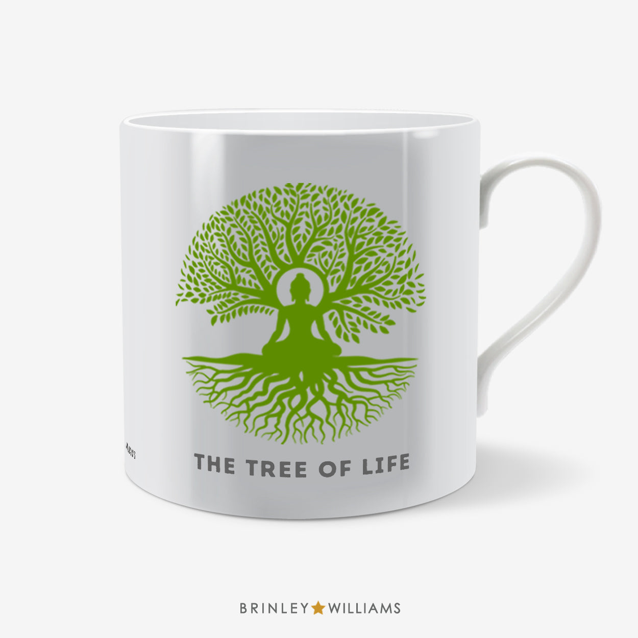Tree of Life and Sitting Buddha Yoga Mug - Green