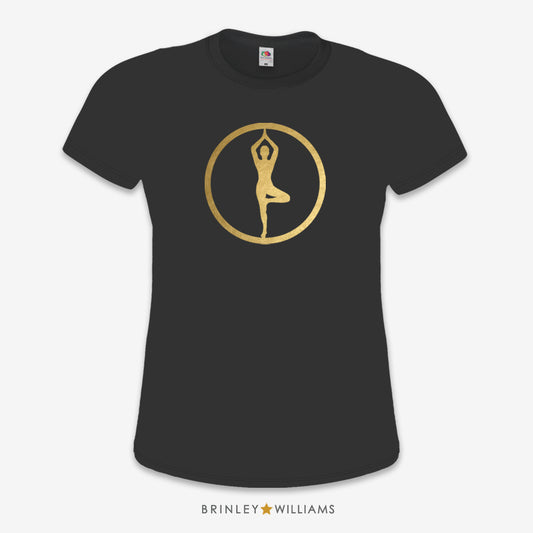 Tree Pose Slim Fit T-shirt - Black