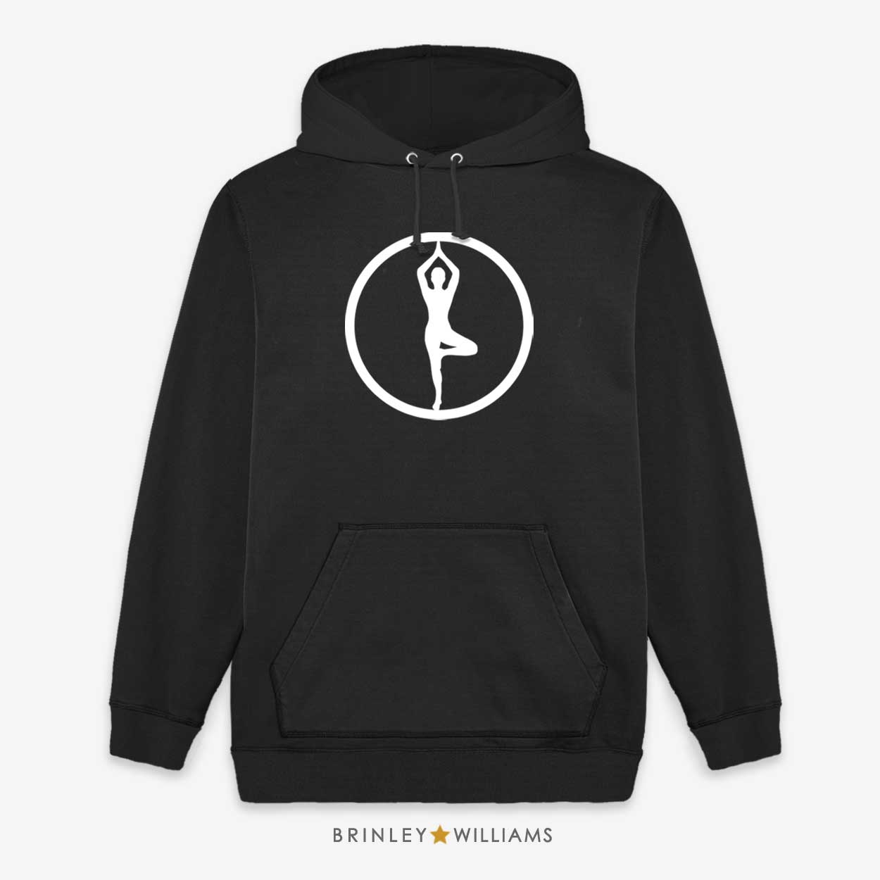 Tree Pose Unisex Yoga Hoodie - Black