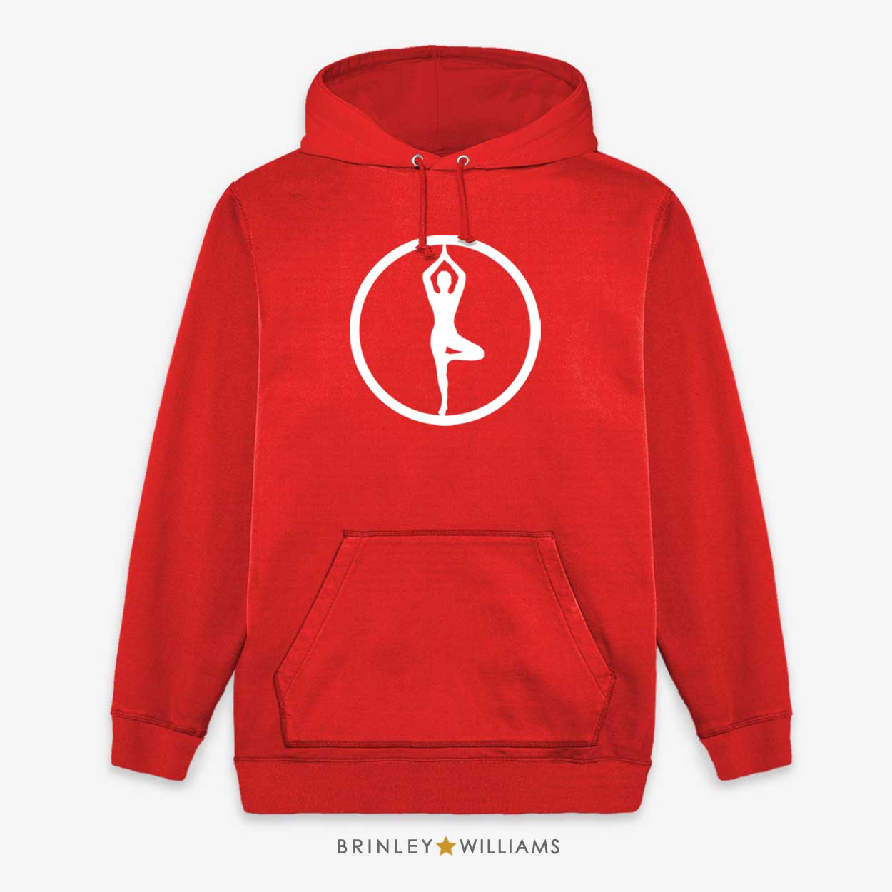 Tree Pose Unisex Yoga Hoodie - Fire red