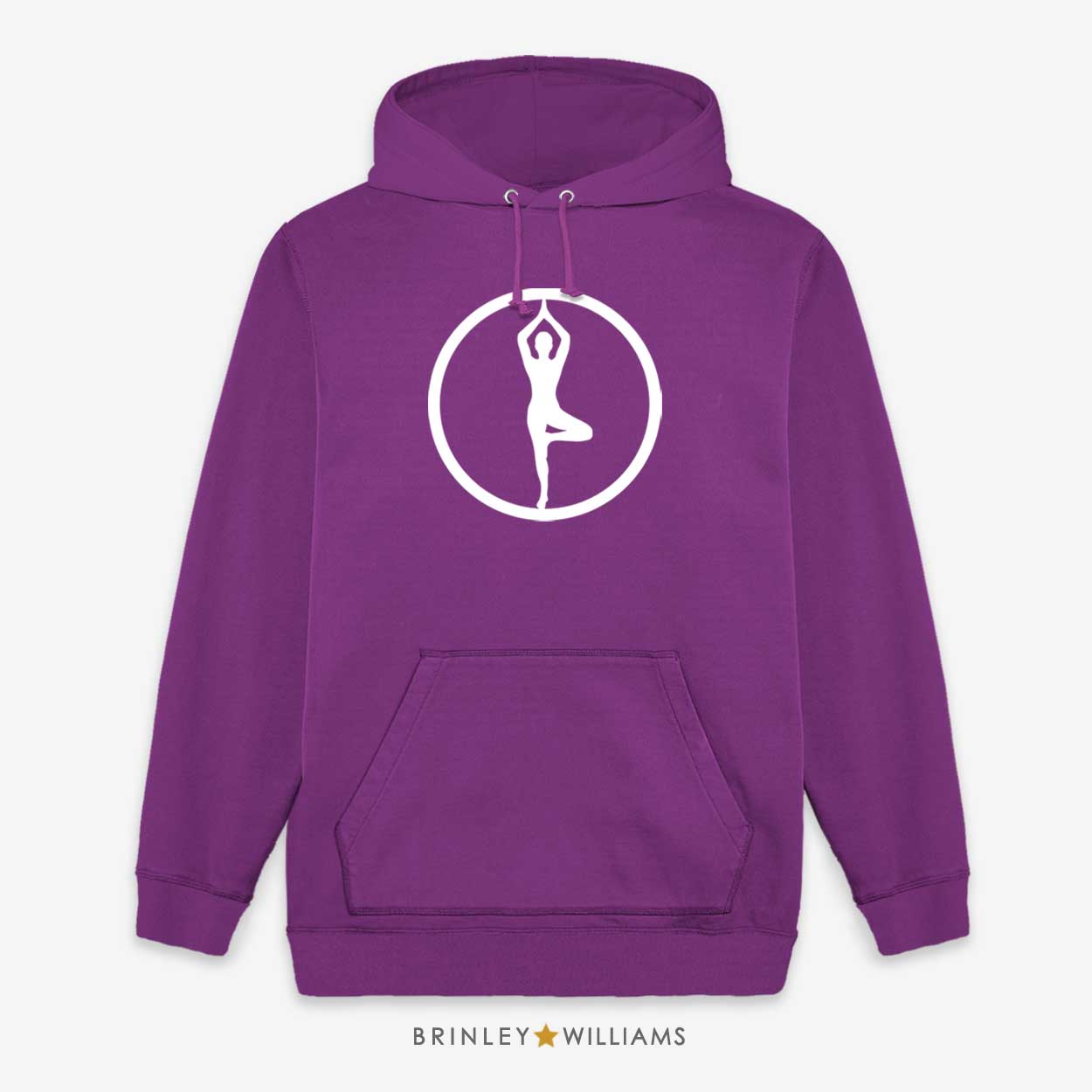 Tree Pose Unisex Yoga Hoodie - Purple