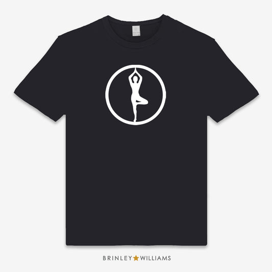 Tree Pose | Vrikshasana  Unisex Classic Yoga T-shirt - Black