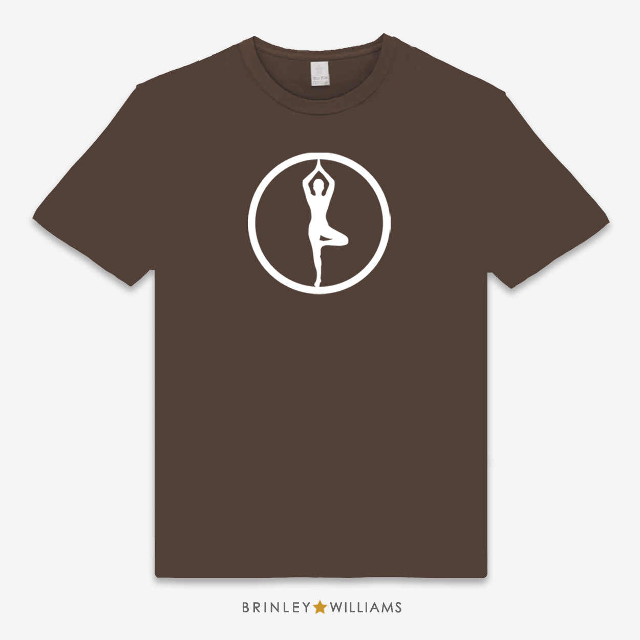 Tree Pose | Vrikshasana  Unisex Classic Yoga T-shirt - Chocolate Brown