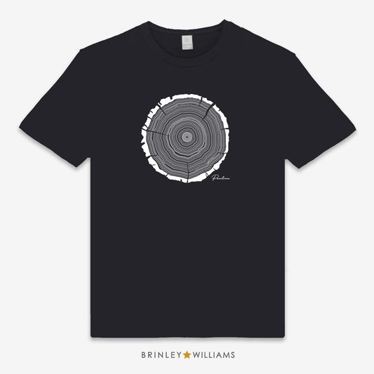 Tree Rings Personalised Unisex Classic T-shirt - Black