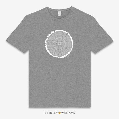 Tree Rings Personalised Unisex Classic T-shirt - Dark Heather