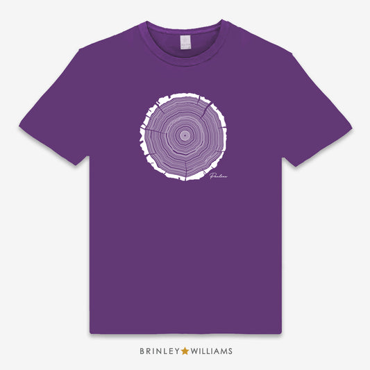 Tree Rings Personalised Unisex Classic T-shirt - Purple