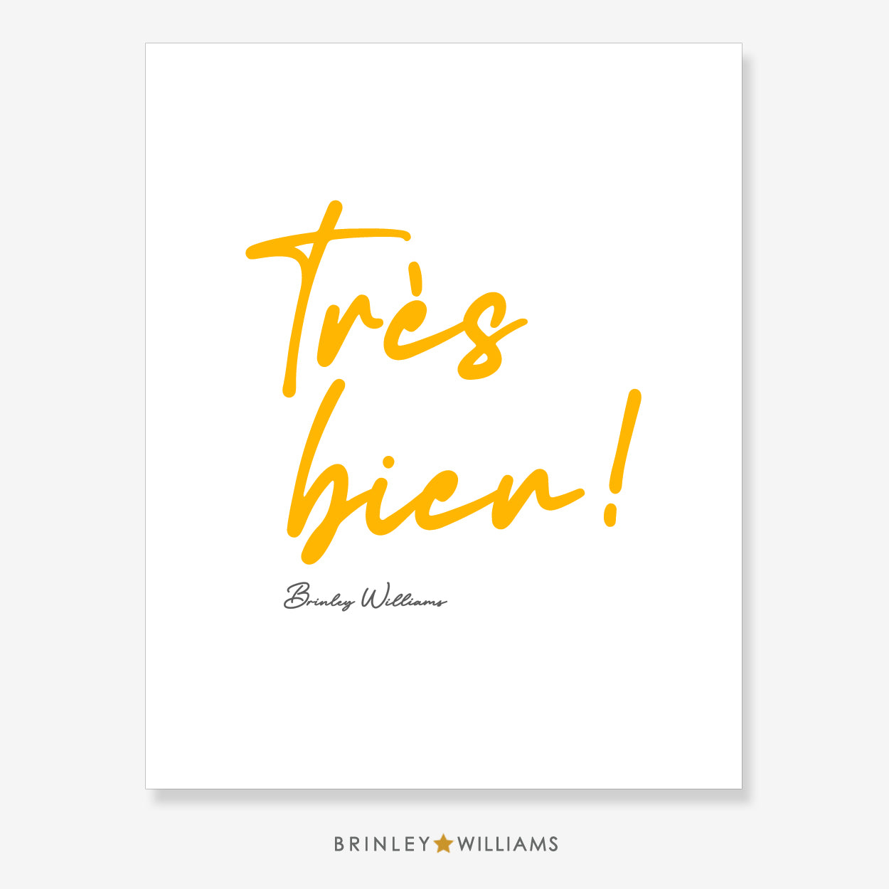 Tres Bien Wall Art Poster - Yellow