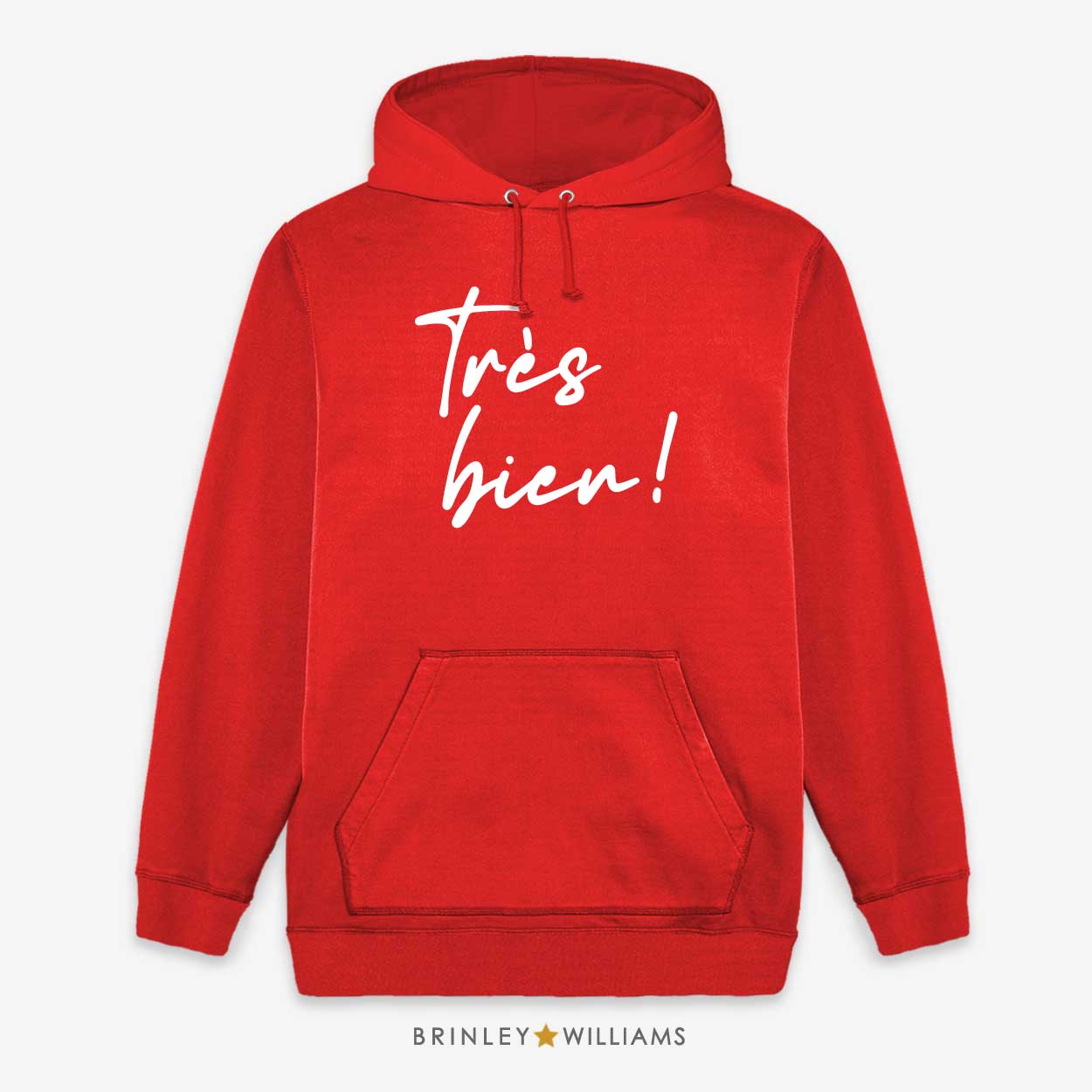 Tres Bien Unisex Hoodie - Fire Red