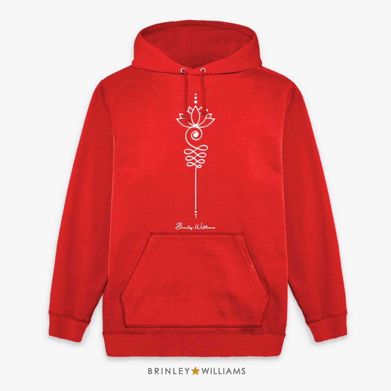 Unalome Unisex Hoodie - Fire Red