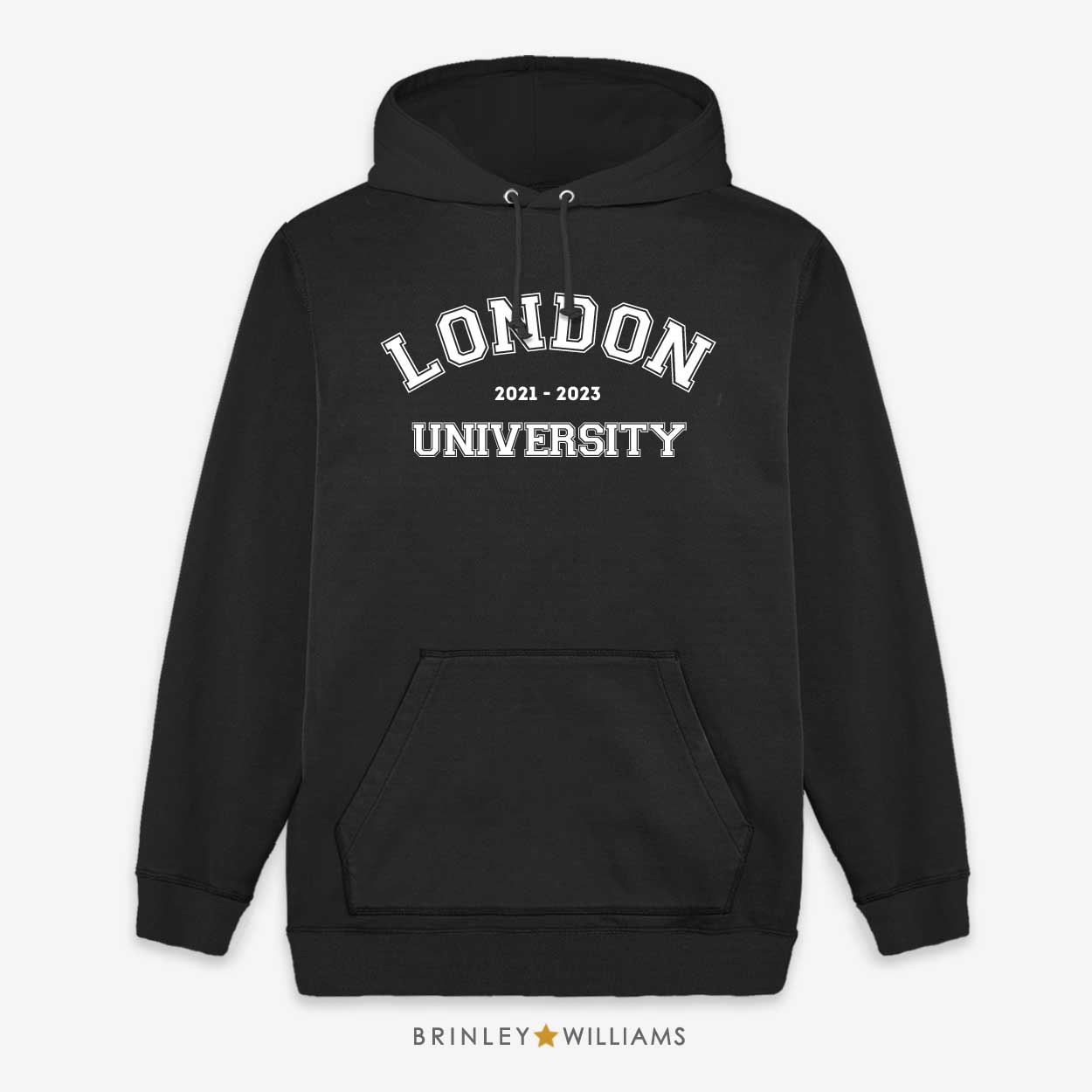 Varsity | College Personalised Unisex Hoodie - Black