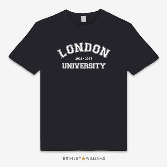 Varsity| College  Personalised Unisex Classic T-shirt - Black