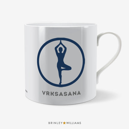 Tree Pose Vrksasana Yoga Mug - Navy