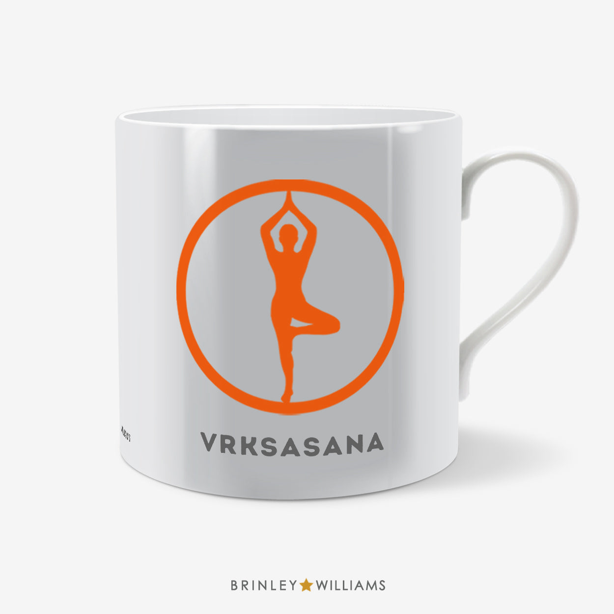Tree Pose Vrksasana Yoga Mug - Orange