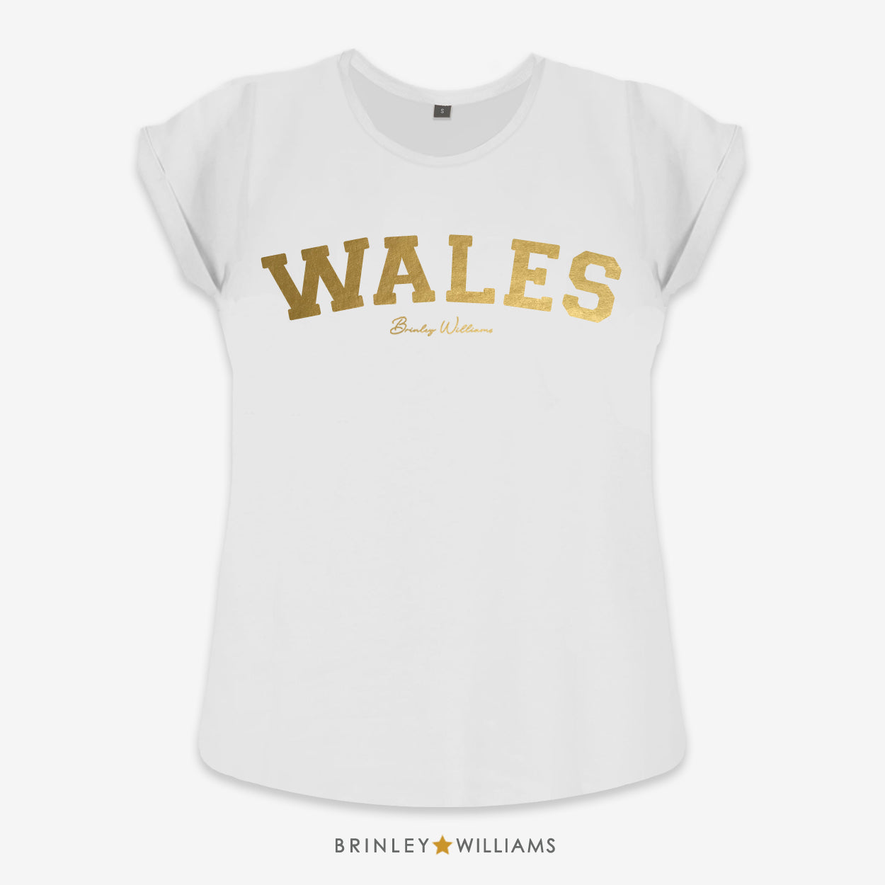 Wales Rolled Sleeve T-shirt - White