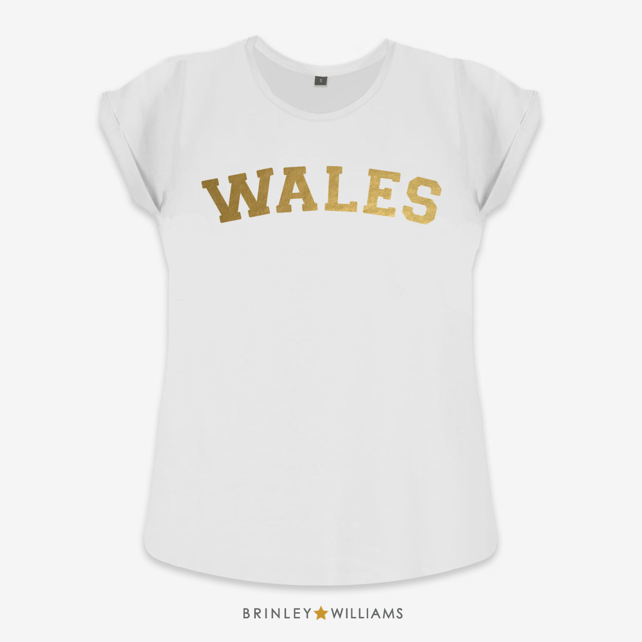 Wales Rolled Sleeve T-shirt - White