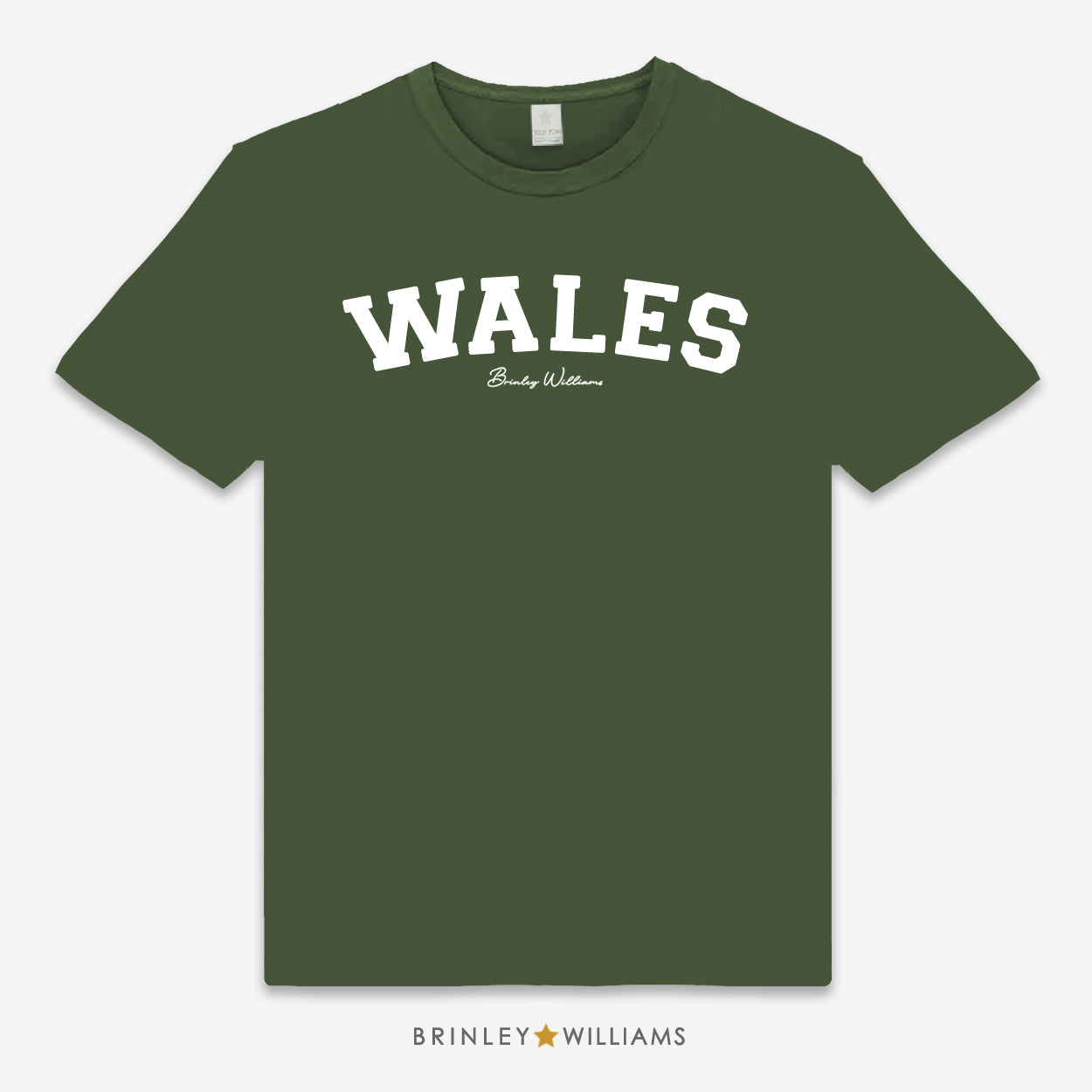 Wales Unisex Classic Welsh T-shirt - Military Green