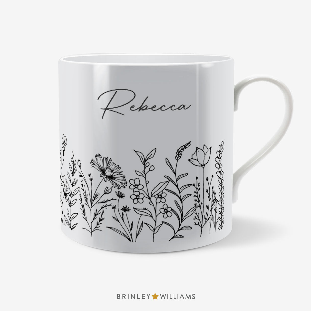 Wildflower Meadow Mug - Personalised - Black