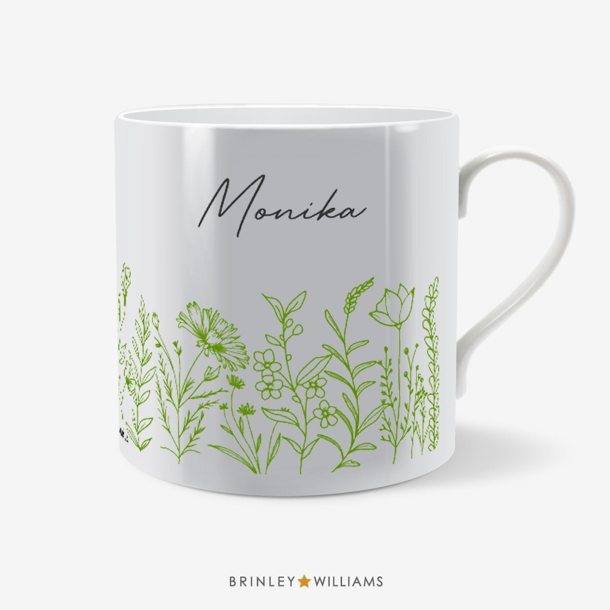 Wildflower Meadow Mug - Personalised - Green