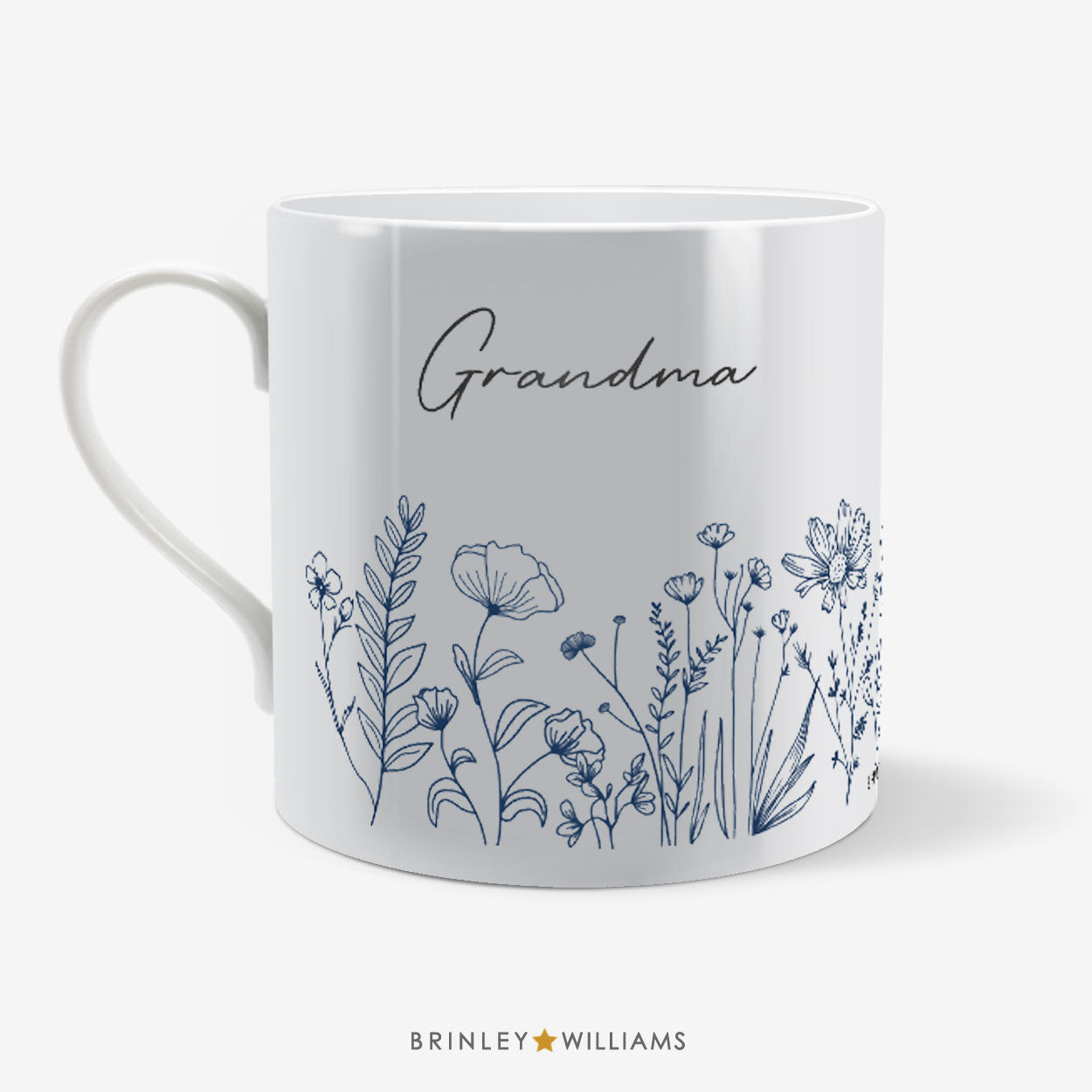 Wildflower Meadow Mug - Personalised - Bue Reverse