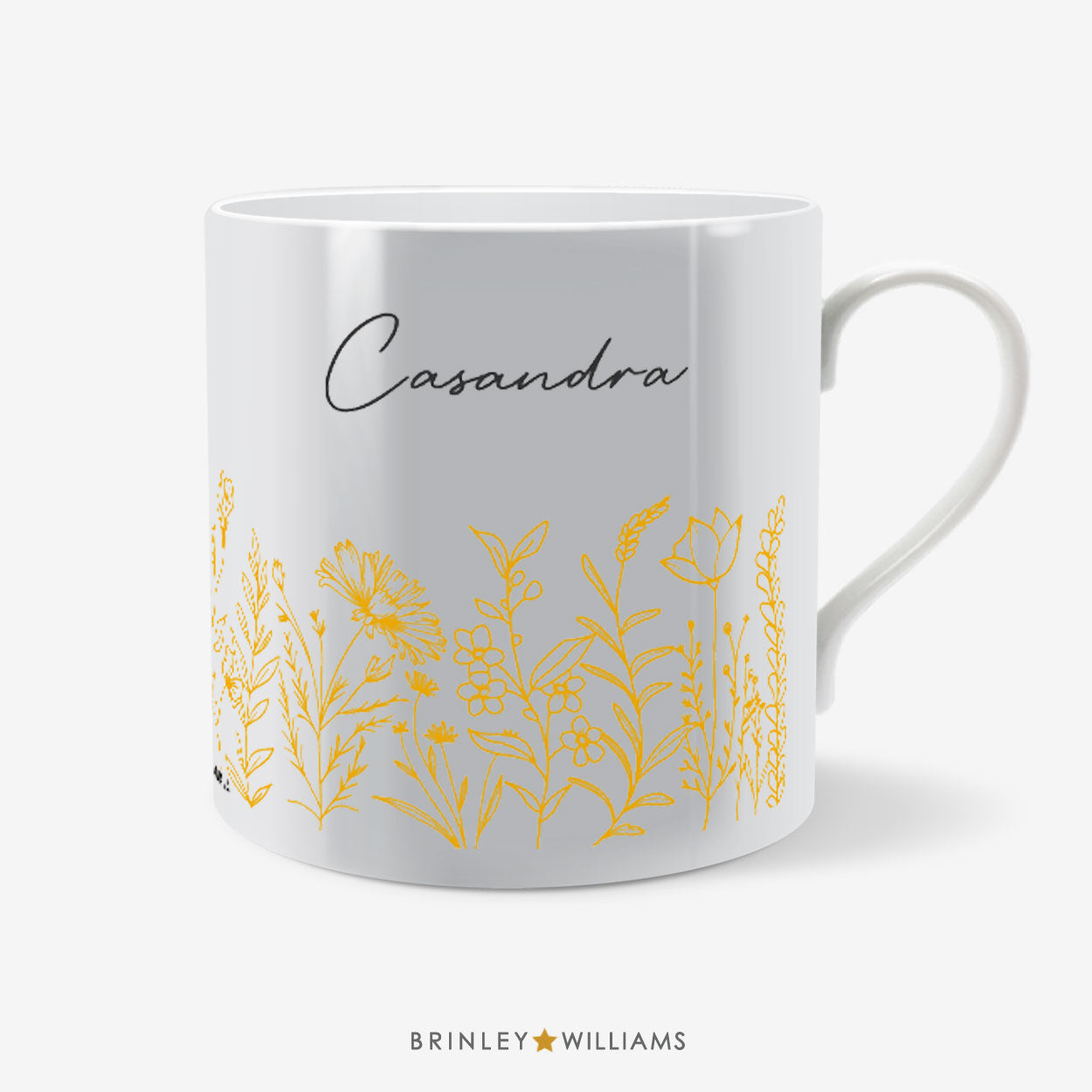 Wildflower Meadow Mug - Personalised - Yellow