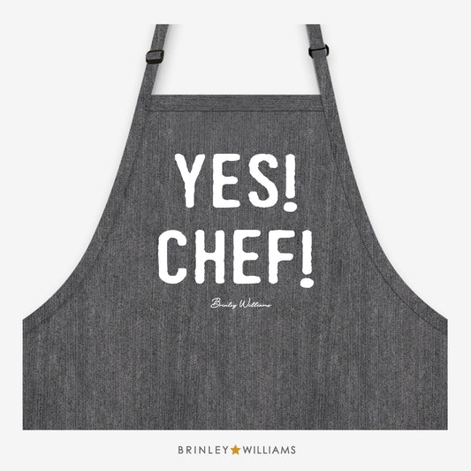 Yes! Chef! Apron - Black Denim
