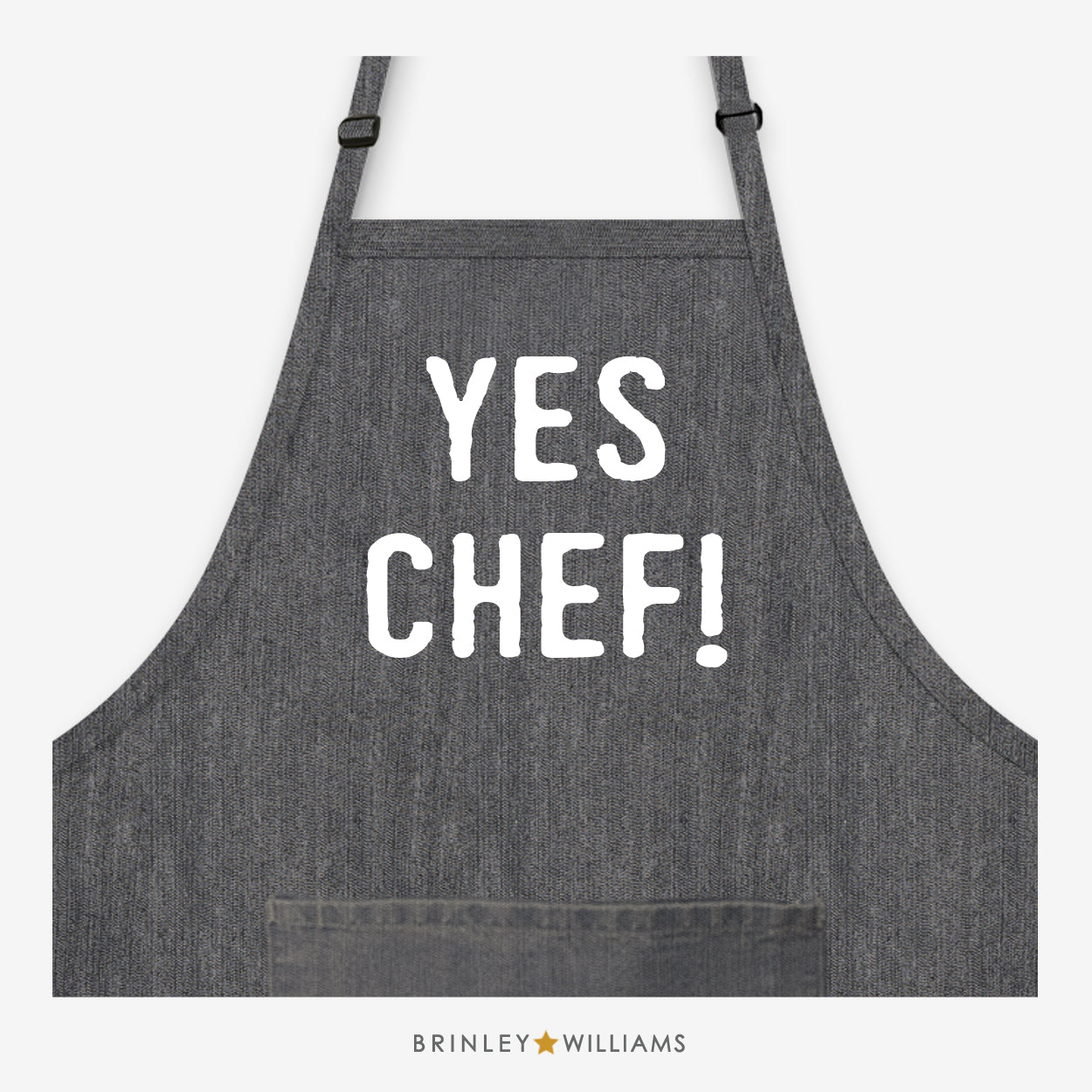 Yes Chef! Black Denim Apron