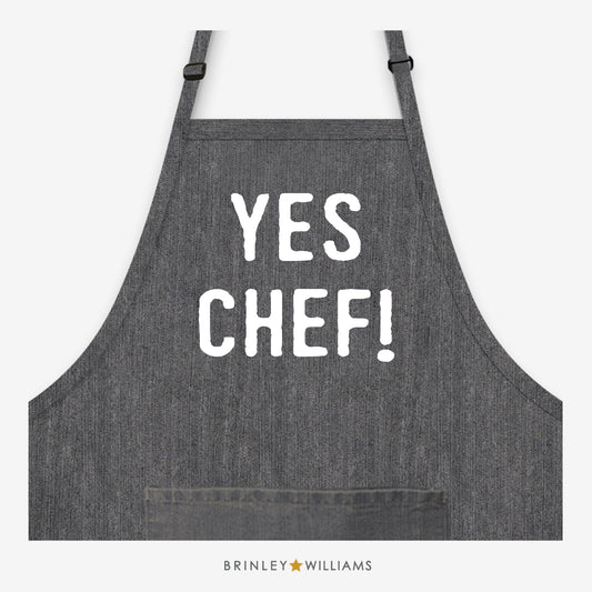 Yes Chef! Black Denim Apron